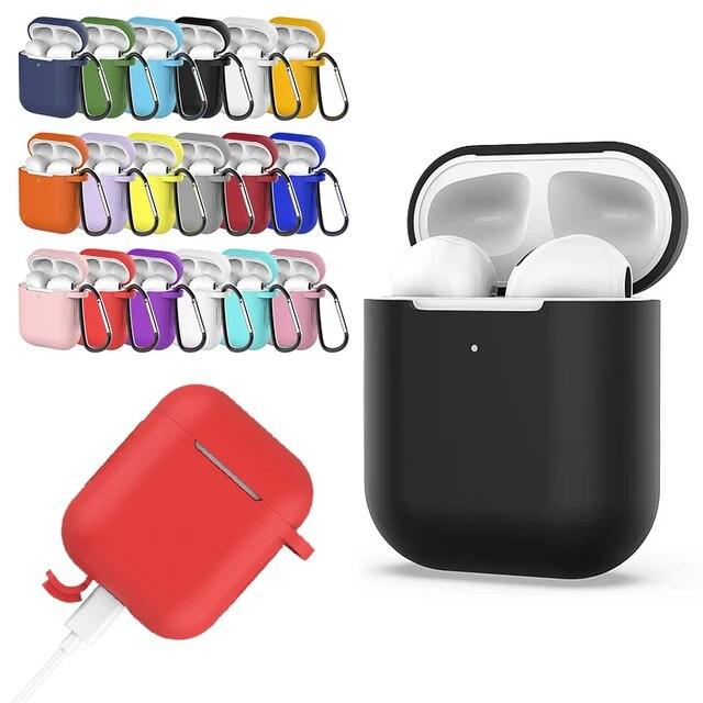 シリコンイヤホンケースairpods 1/2ケースカバーヘッドホンアクセサリー保護ボックスアップルairpods 2ケースフック｜itemselect｜29