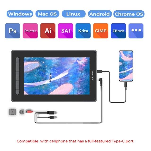 Xppen-グラフィックタブレット12,8192レベル60,傾斜ペン付き,アート描画用,Android,Windows,Mac用｜itemselect｜23