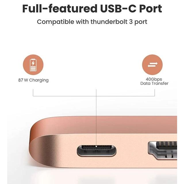 Usb cハブタイプcアダプタドッキングステーション2 usb 3.0 tf sdリーダーpdサンダーボルト3 macbook proの空気M1 20｜itemselect｜06