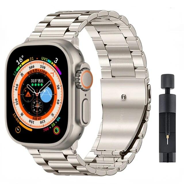Apple Watch用ステンレススチールストラップ,Apple Watch用メタルストラップ,ハイエンド腕時計,ウルトラ2, 49mm, 9, 8,｜itemselect｜05