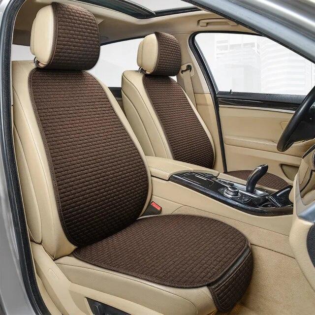 Flax-車のシートカバー,快適で通気性のあるリネン,収納バッグ付きクッション,自動インテリアマット,サイズユニバーサル｜itemselect｜20