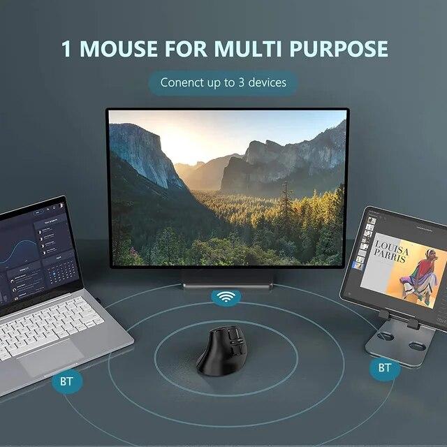 Seenda-充電式垂直マウス5.0,Bluetooth 3.0,ワイヤレス,ラップトップ,PC,スマートTV,Mac ipad,2.4g,人間工学に｜itemselect｜10