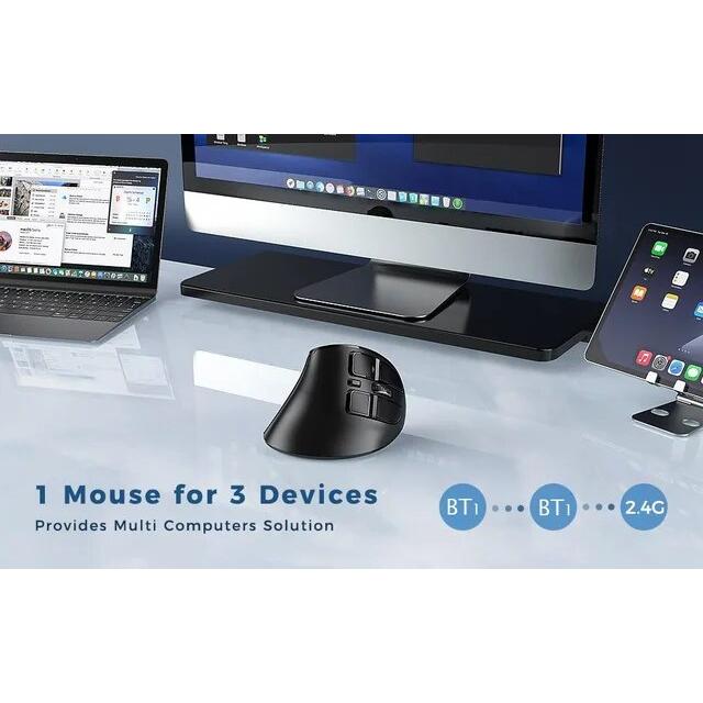 Seenda-充電式垂直マウス5.0,Bluetooth 3.0,ワイヤレス,ラップトップ,PC,スマートTV,Mac ipad,2.4g,人間工学に｜itemselect｜11