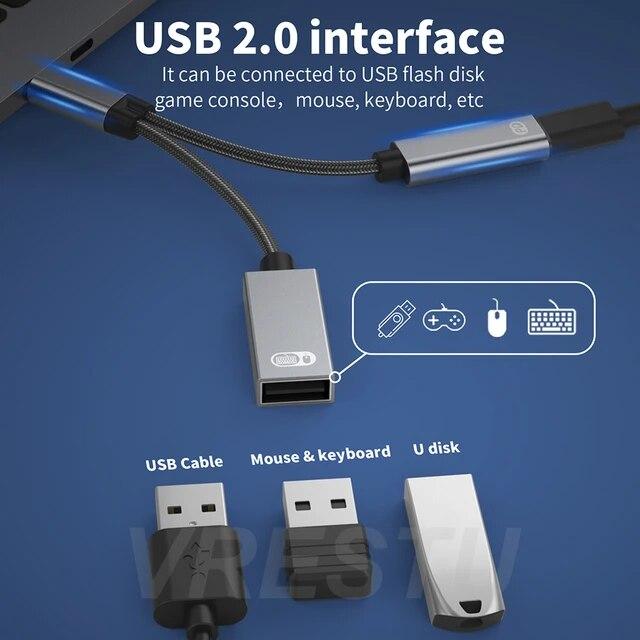 Macbook Pro/Air/Huawei P50/S22/iPad Pro Mouse用のUSBType-Cハブ,USB-Cからpd3.0へのアダ｜itemselect｜11