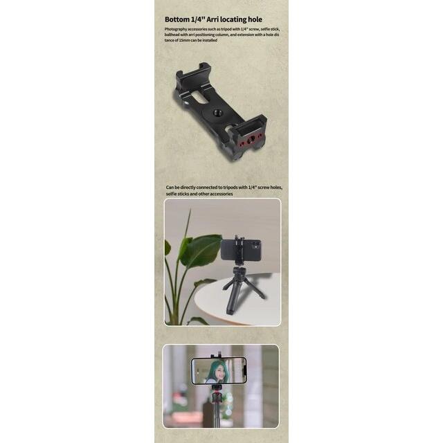 Aluminum Multi-function Camera Phone Clip with Hot Cold Shoe DSLR Camera Ex｜itemselect｜13