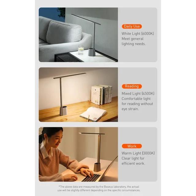 Baseus-デスクランプ,目の保護,勉強,調光可能,折りたたみ式,折りたたみ式,スマートアダプティブ,ベッドサイド用｜itemselect｜14