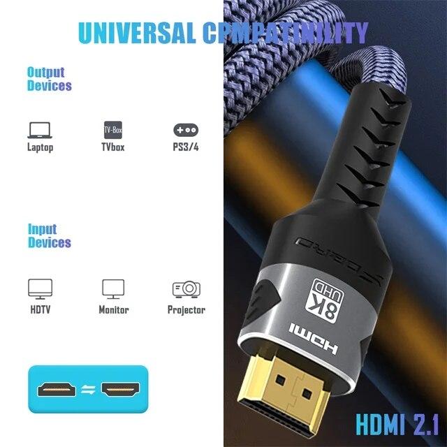 Hdolby vision-HDMIケーブル,スプリッターケーブル8k/60hz 4k/144hz,hmdi 2.1,hdtv用,スプリッターケーブル｜itemselect｜12