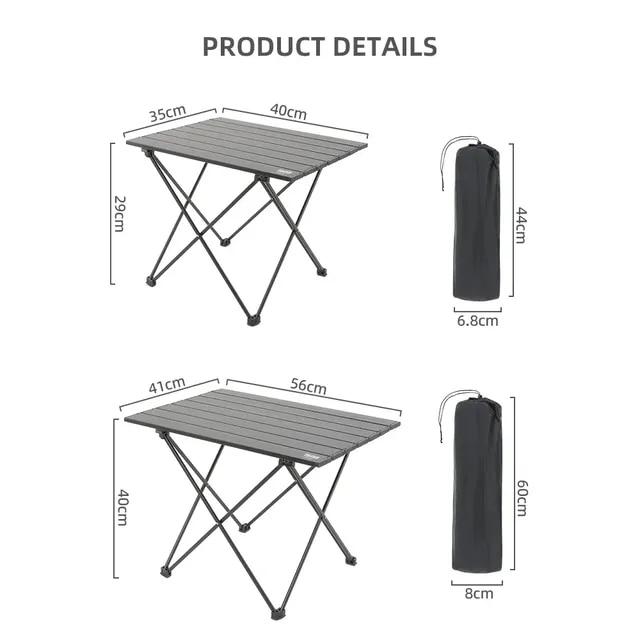 ネット店舗 Atka-折りたたみ式ピクニックテーブル，屋外用折りたたみ式テーブル，持ち運びが簡単，超軽量アルミニウム，ピクニック用