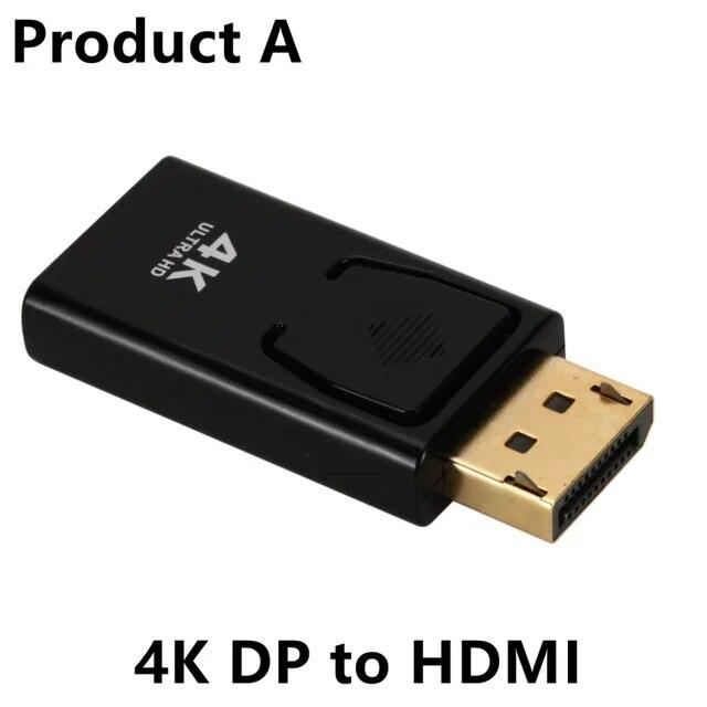 アダプター付きオーディオおよびビデオコンバーター用の4kdpからhdmiへのコンバーター,HDMIケーブル付きコンバーター,オスからhdmi,メス,h｜itemselect｜04