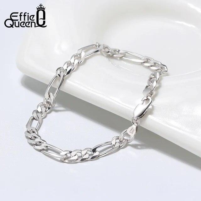 フィークイーン-男性と女性のためのスターリングシルバーブレスレット,リング,チェーン,5mm,18k,ゴールド,ファッション,sb66,925｜itemselect｜04