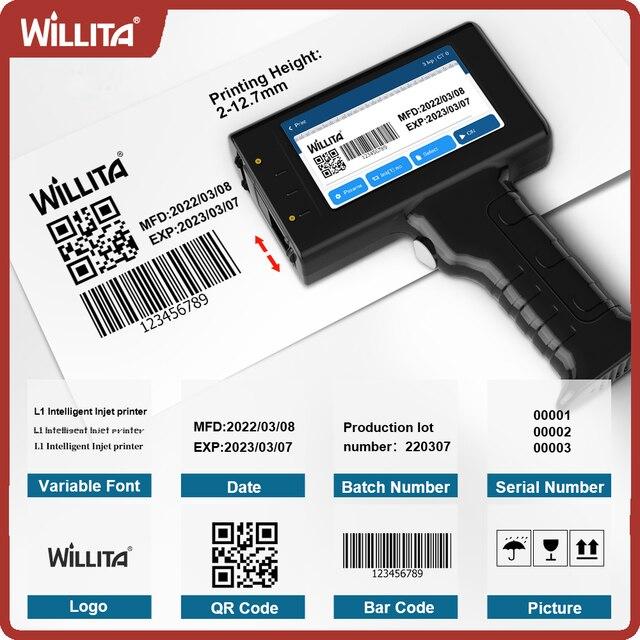 Willita-インクジェットプリンター12.7mm,バッチコード,日付,ロゴ,有効期限,ガラス用｜itemselect｜05
