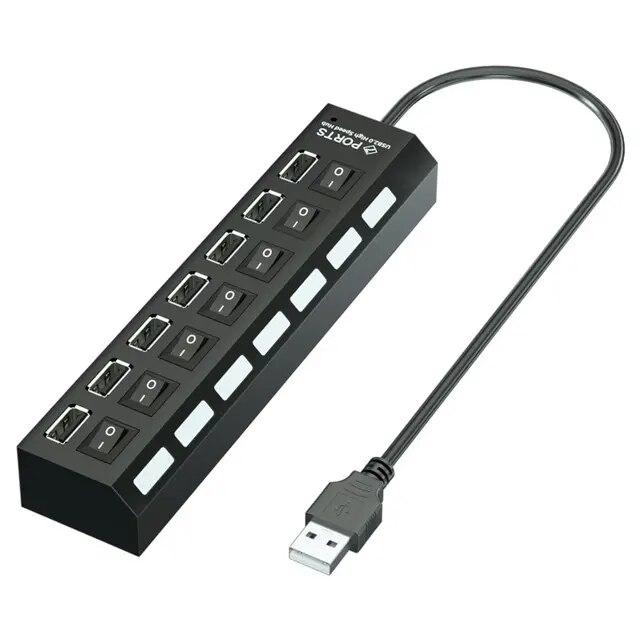 USB 2.0ハブ,7ポート,マルチポート,1-in-1,スイッチ付き,独立したスイッチ付き,PC,コンピューター,モバイル用｜itemselect｜07