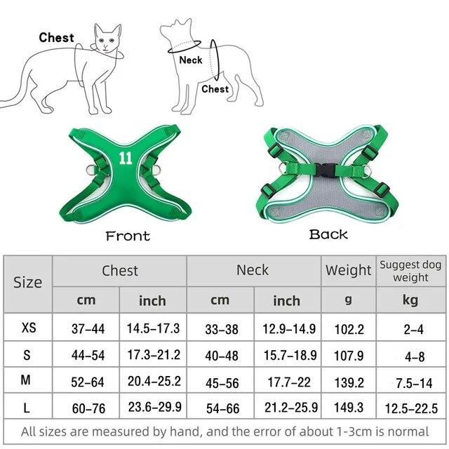 小型犬猫用ハーネスと調節可能なペットハーネス,反射メッシュ,チェストストラップ,犬用アクセサリー｜itemselect｜02