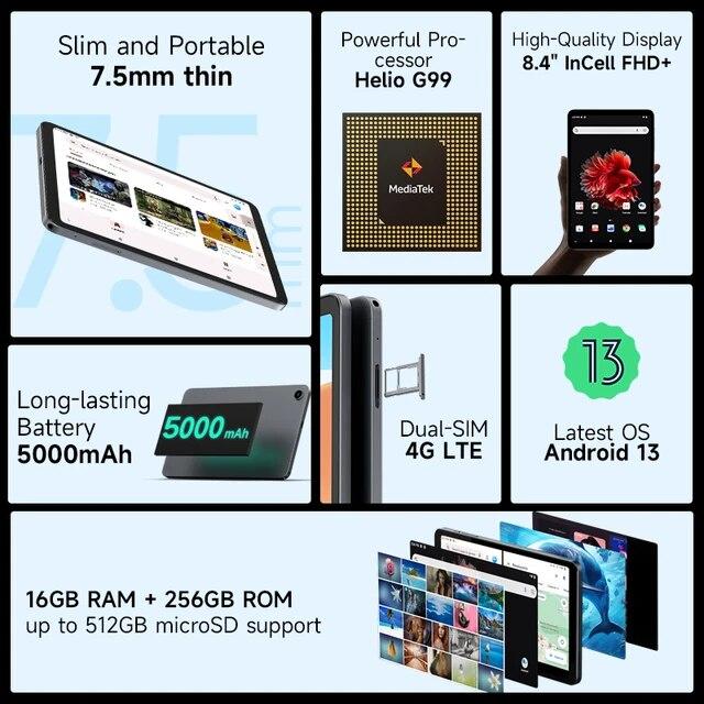 Alldocube-50 mini proタブレット,8.4インチ,Android 13 helio g99,8GB RAM,256GB ROM,デュ｜itemselect｜07