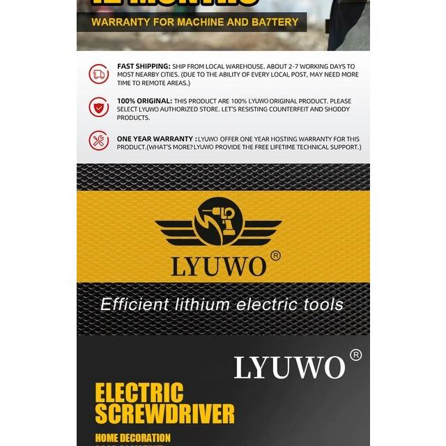 Lyuwo-ミニワイヤレス電動ドライバー,充電式,1300mAh,電源ドリルビット,多機能,分解トルク修理ツール｜itemselect｜10