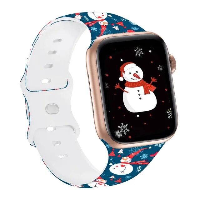 Apple Watch用スポーツシリコンストラップ,クリスマスブレスレット,iwatchシリーズ用,ウルトラ9,8,7,6,5,3 se,44mm,｜itemselect｜05