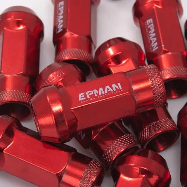 Epman mt v48-自動スチールカーリアリム,オープンエンド,レーシングカーナット,キー1つ付き,m12x1.5またはm12x1.25,20個,｜itemselect｜15