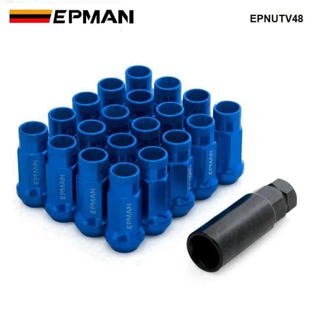 Epman mt v48-自動スチールカーリアリム,オープンエンド,レーシングカーナット,キー1つ付き,m12x1.5またはm12x1.25,20個,｜itemselect｜19