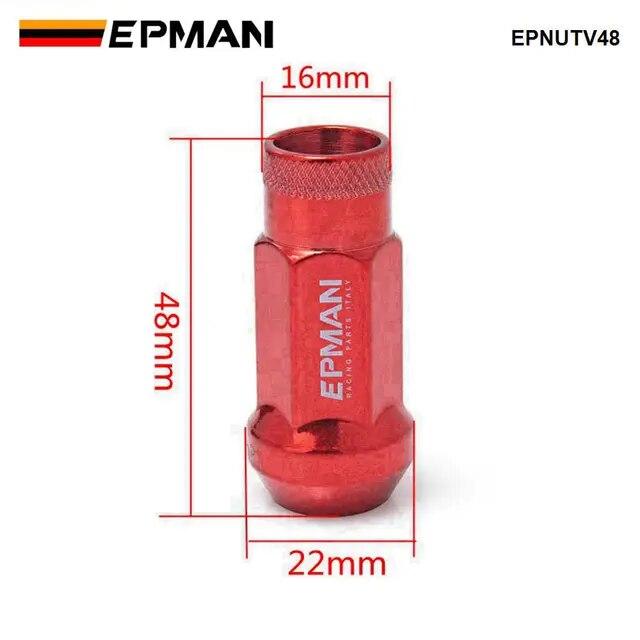 Epman mt v48-自動スチールカーリアリム,オープンエンド,レーシングカーナット,キー1つ付き,m12x1.5またはm12x1.25,20個,｜itemselect｜02