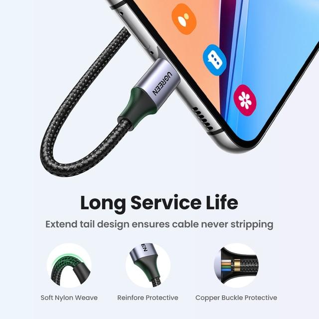 Ugreen-USB Type-C Quick Charge USB-Cケーブル,Samsung S9/S10互換,Xiaomi,iPad,Samsu｜itemselect｜05