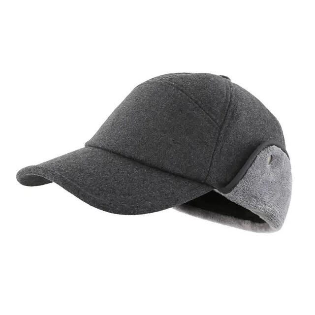 Connectyle-男性用のフラップ付き冬用帽子,バイザー付きの暖かいフェイクファーの帽子,毎日の野球帽｜itemselect｜04