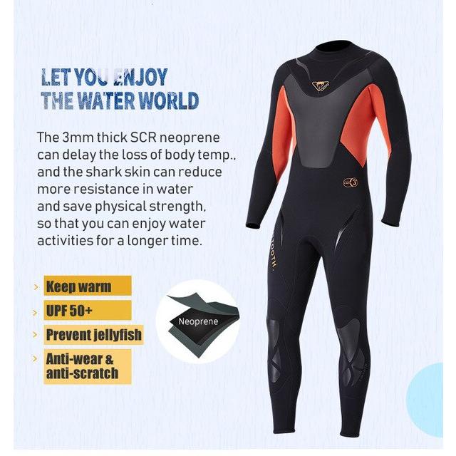 フルボディの男性3ミリメートルネオプレンウェットスーツサーフィン水泳ダイビングスーツトライアスロンウェットスーツ用冷水スキューバダイビングスピアフィッ｜itemselect｜10