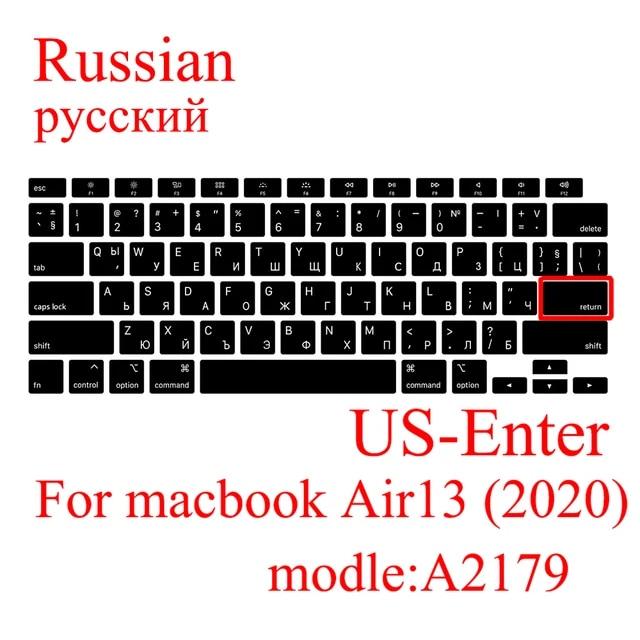 Macbook air 13 2020用シリコンキーボード保護フィルム,a2179,ロシア語,フランス語,スペイン語,韓国語｜itemselect｜27