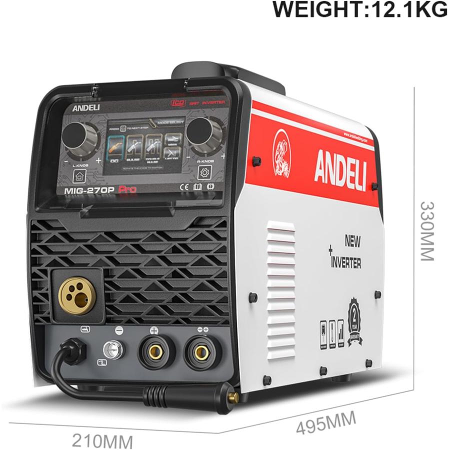 ANDELI 半自動溶接機 アルミ溶接可能 200V 200AMP MIG Lift TIG