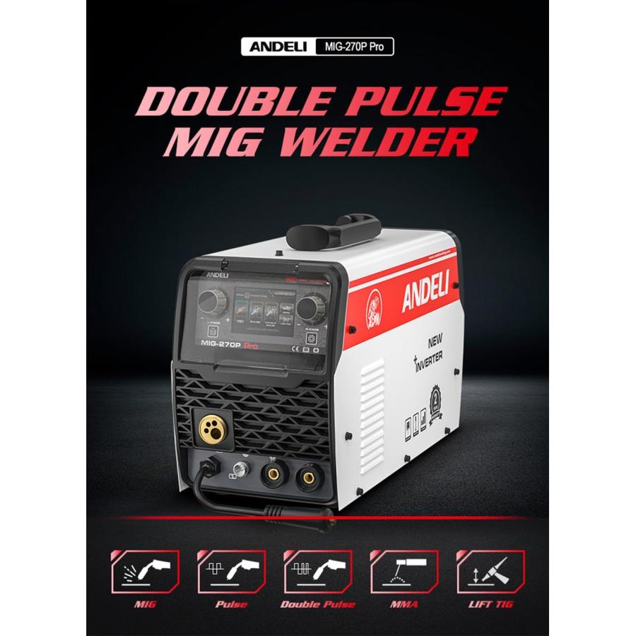 ANDELI 半自動溶接機 アルミ溶接可能 200V 200AMP MIG Lift TIG