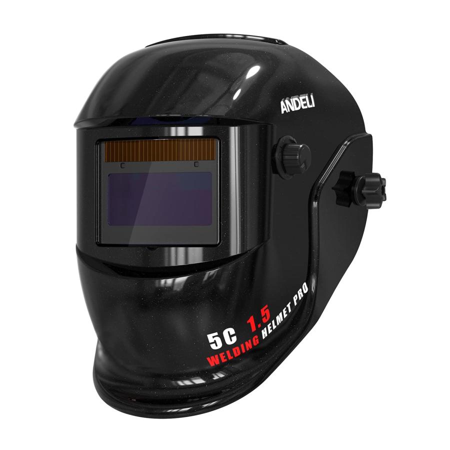 ANDELI 本当の色を映す ソーラーパワー 自動遮光溶接面 - 遮光度4/9-13 TIG 半自動 アーク溶接に対応溶接ヘルメット 溶接マスク　電池交換可能 ADLDH9242-A | 