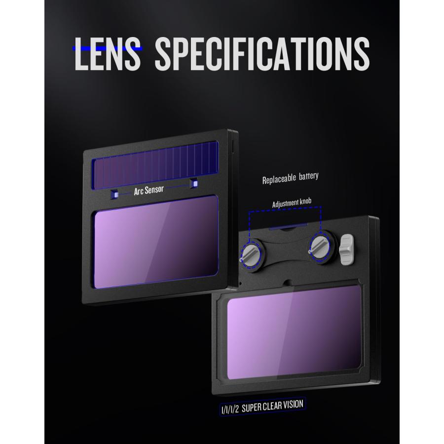 ANDELI 本当の色を映す ソーラーパワー 自動遮光溶接面 - 遮光度4/9-13 TIG 半自動 アーク溶接に対応溶接ヘルメット 溶接マスク　電池交換可能 ADLDH9242-A |  | 04