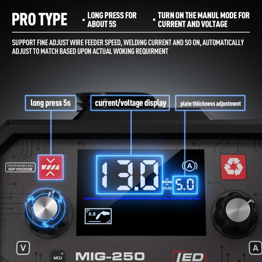 ANDELI 半自動溶接機 120AノンガスMIG/アーク溶接/lift TIG 100V/200V