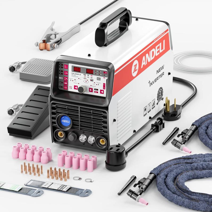 ANDELI 100V/200V 200AMP アルミ溶接機 TIG 溶接機 AC DC Clod/TIG TIG