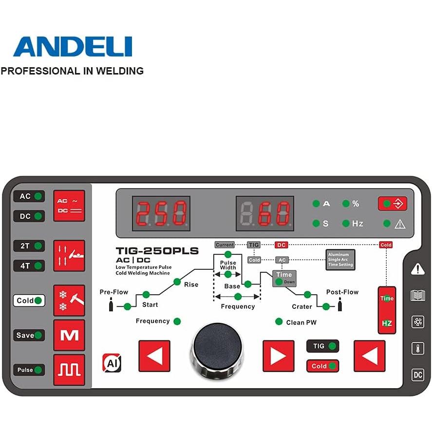 ANDELI 100V/200V 200AMP アルミ溶接機 TIG 溶接機 AC DC Clod/TIG TIG