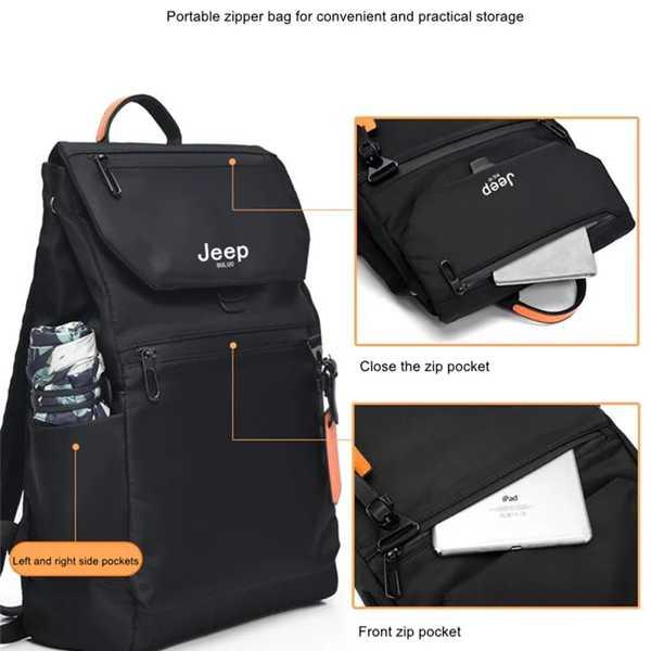 Jeep-防水ラップトップバックパック 高品質のラップトップバックパック 高級ブランド デザイナースクールバッグ アーバンマン USB充電｜itesa｜04