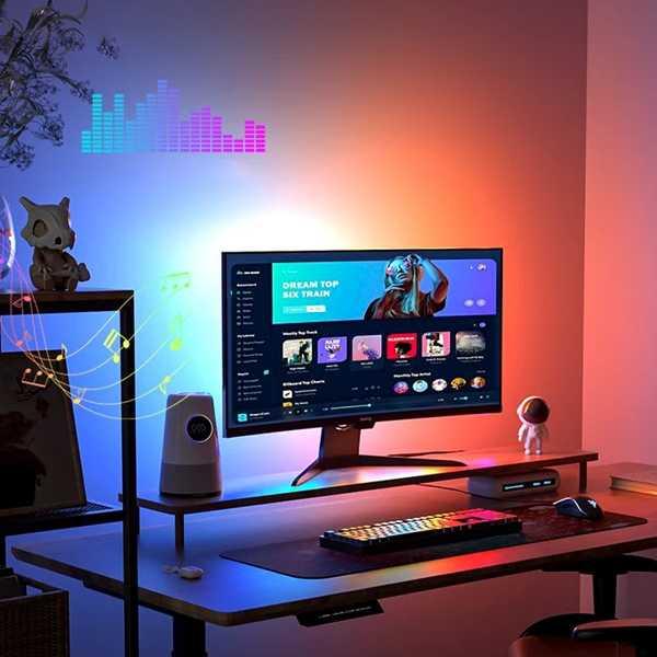 LED RGB照明ストリップ スマートコントロール コンピューターモニター バックライト rgbスクリーン 色の同期 休暇 雰囲気 装飾ライトを備えたゲームライト｜itesa｜06