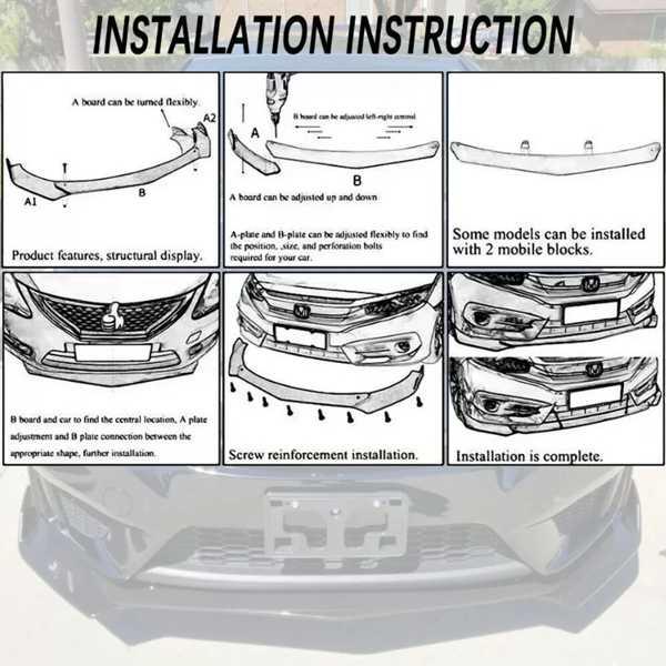 車のバンパー用の装飾キット 4個 アウディa3 a4 a5 a7 a8 b7 b8 q7 rs5 rs6 rs7 s3 tt｜itesa｜05