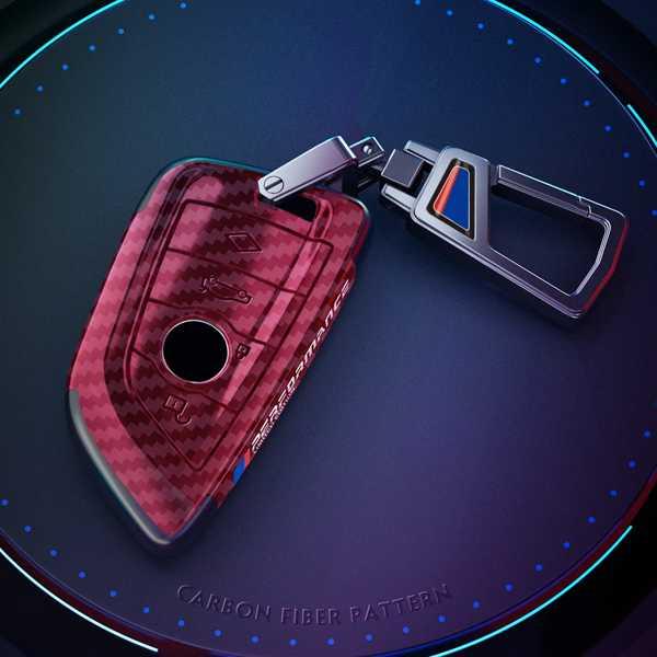 Carbon fiber Car Key Cover Case Shell For BMW X1 X3 X5 X6 X7 1 3 5 6 Series G20 G30 G11 F15 F16 G01 G02 F48 Keychain Accessories｜itesa｜04