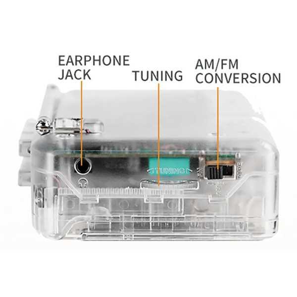 ポータブルカセット Bluetooth USB MP3への変換器 PC am fm ラジオ カセットレコーダー用｜itesa｜04