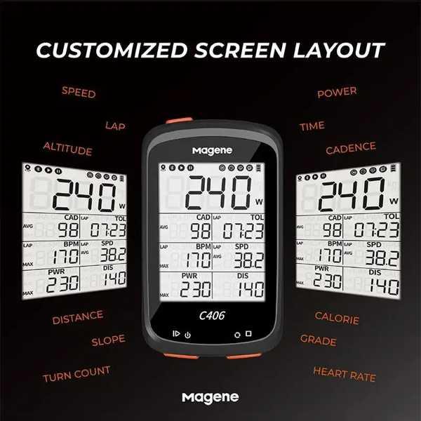 Magene-自転車用GPS Bluetooth スピードメーター ストップウォッチ データ同期 自転車部品 C406｜itesa｜02