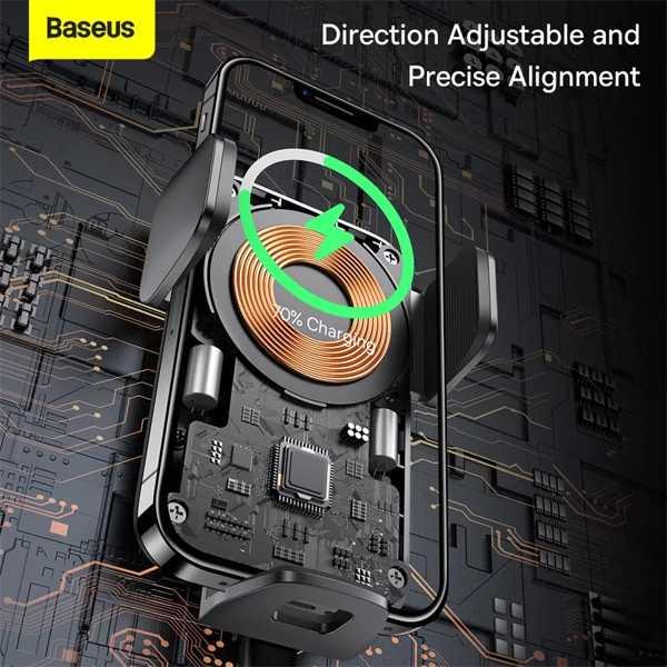 Baseus-携帯電話のダッシュボードホルダー ワイヤレス充電器 15W iPhone Samsung qi用｜itesa｜02