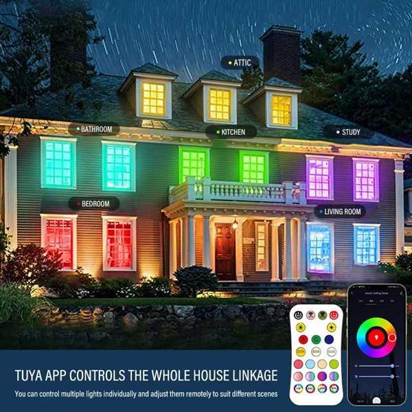 スマートLED天井ランプ 周囲光 調光可能 Tuyaアプリ alexa Google Home 寝室 リビングルーム wifi rgbwと互換性があります｜itesa｜05
