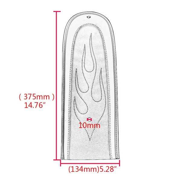 オートバイブラックフレイムステッチレザーリアフェンダーよだれかけカバーパッドハーレーダイナワイドグライド脂肪ボブ2006-のためのトリム2017モデル｜itesa｜06