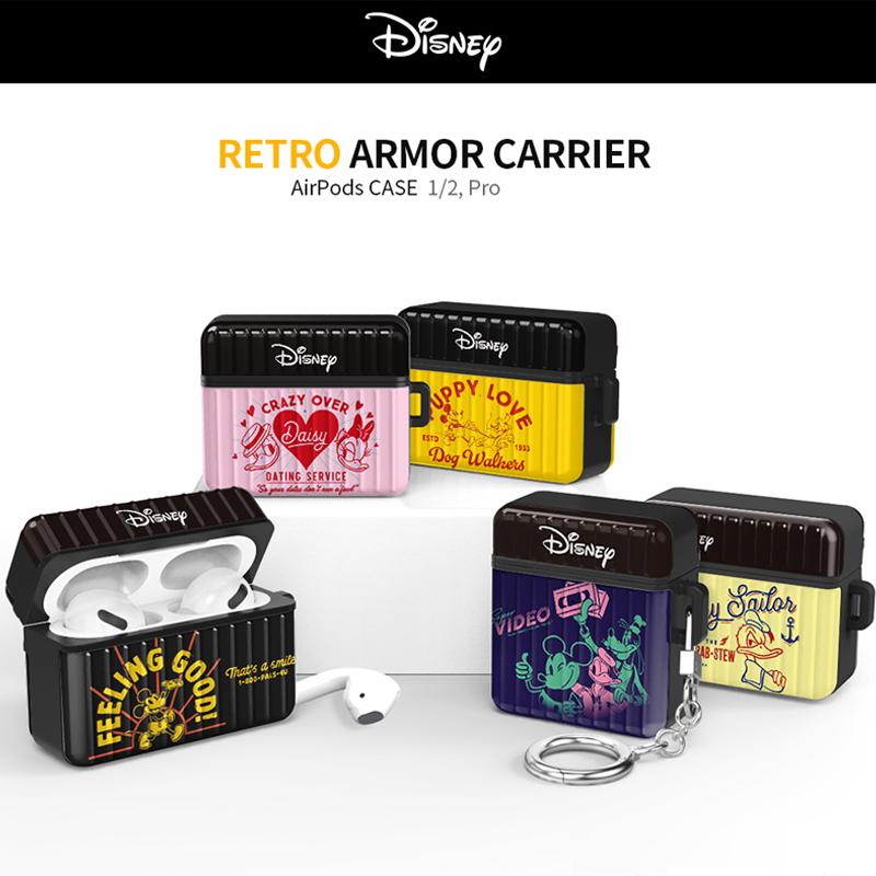 Airpods Pro ケース エアポッズプロ Disney ディズニー 1 2兼用 イヤホン ワイヤレス スマホアクセサリー カラビナ ハード 透明 ケース キャラクター ストア 新着商品