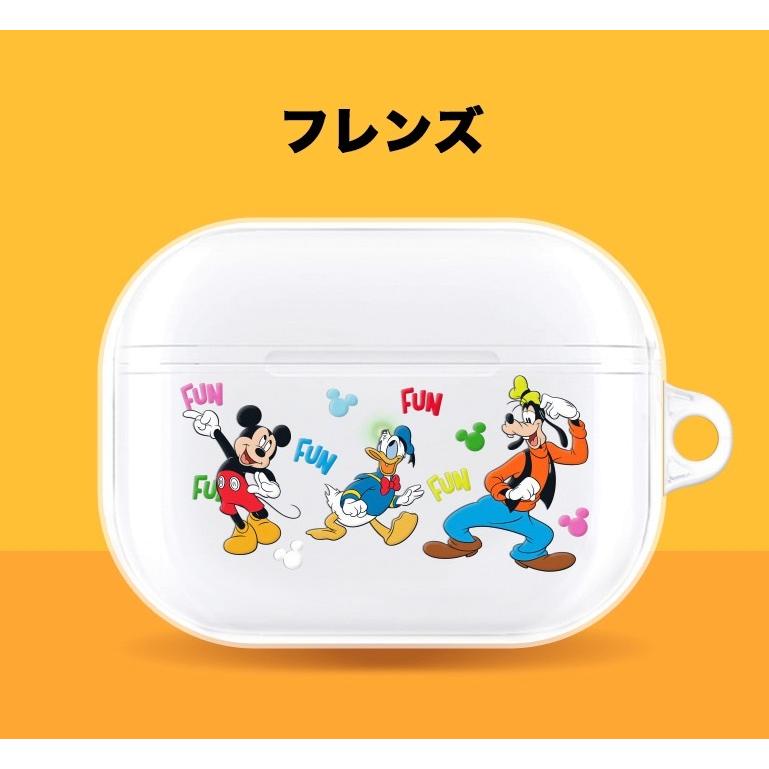 Airpods Pro ケース エアポッズプロ Disney ディズニー 1 2兼用 イヤホン ワイヤレス スマホアクセサリー カラビナ ハード 透明 ケース キャラクター ストア 新着商品