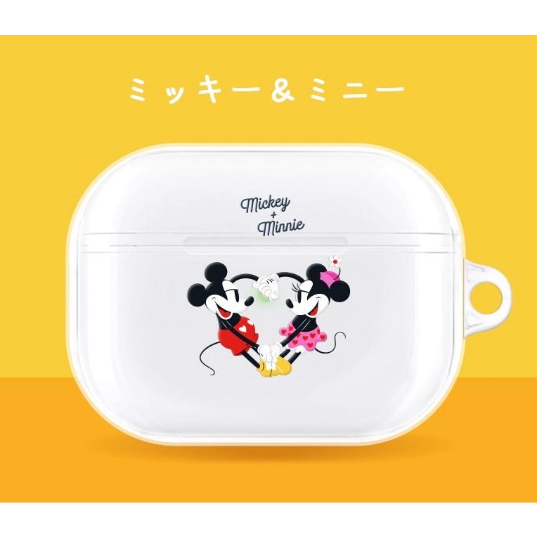 Airpods Pro ケース エアポッズプロ Disney ディズニー 1 2兼用 イヤホン ワイヤレス スマホアクセサリー カラビナ ハード 透明 ケース キャラクター ストア 新着商品