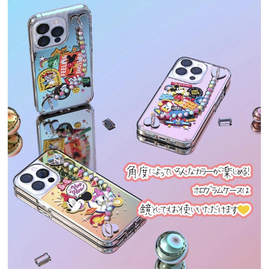 iPhone14Plus iPhone13 12 SE TPU 透明 ホログラム ミラー クリア スマホ 保護 カバー Disney ディズニー iPhoneケース iPhone14ケース iPhone13ケース｜itfriends｜06