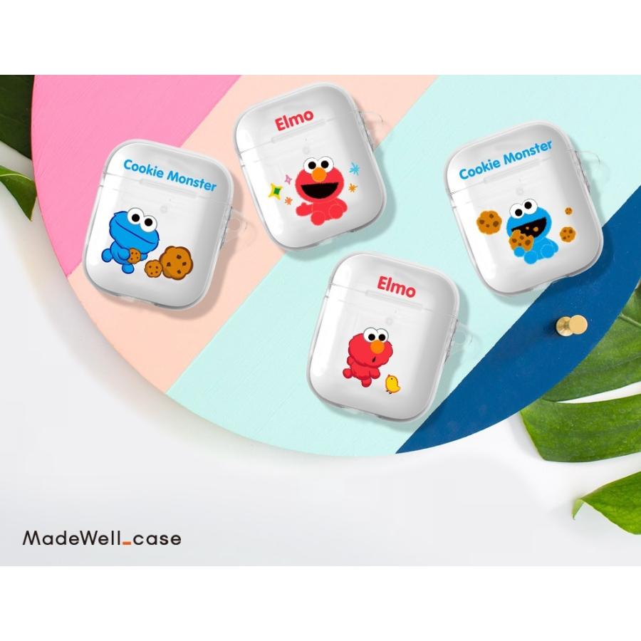 Airpods Case エアーポッズプロ ケース Airpods1/2世帯 クリア キャラクター イヤホン フレンズ セサミストリート グッズ ハード素材 カラー ワイヤレス充電｜itfriends｜09