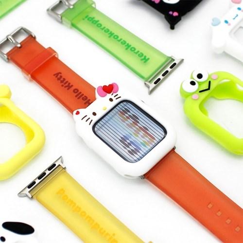 サンリオ Apple Watch Case アップルウォッチ8 グッズ 公式 透明 バンド ストラップ ケースセット 38mm 40mm 41mm Series 1 2 3 4 5 6 7 SE キャラクター｜itfriends｜07