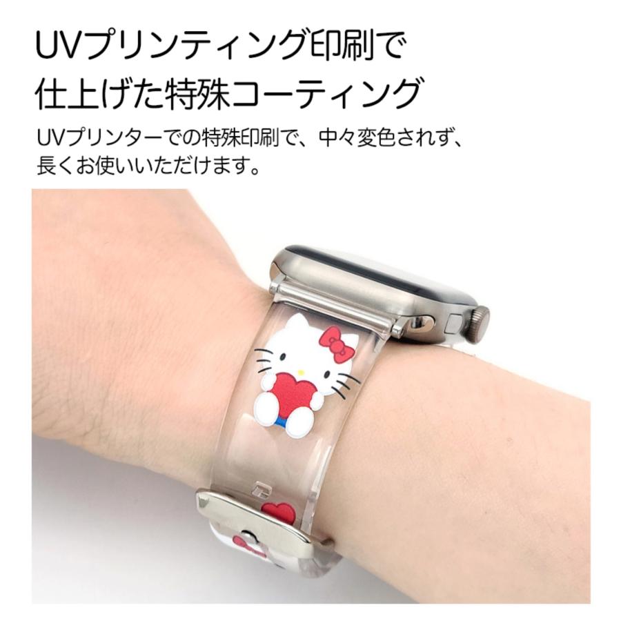 サンリオ Apple Watch Case アップルウォッチ8 グッズ 公式 透明 バンド ストラップ ケースセット 38mm 40mm 41mm Series 1 2 3 4 5 6 7 SE キャラクター｜itfriends｜10